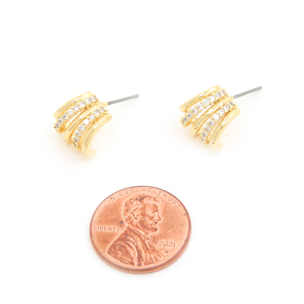 Joia Multi Hoop Curve Metal Earring