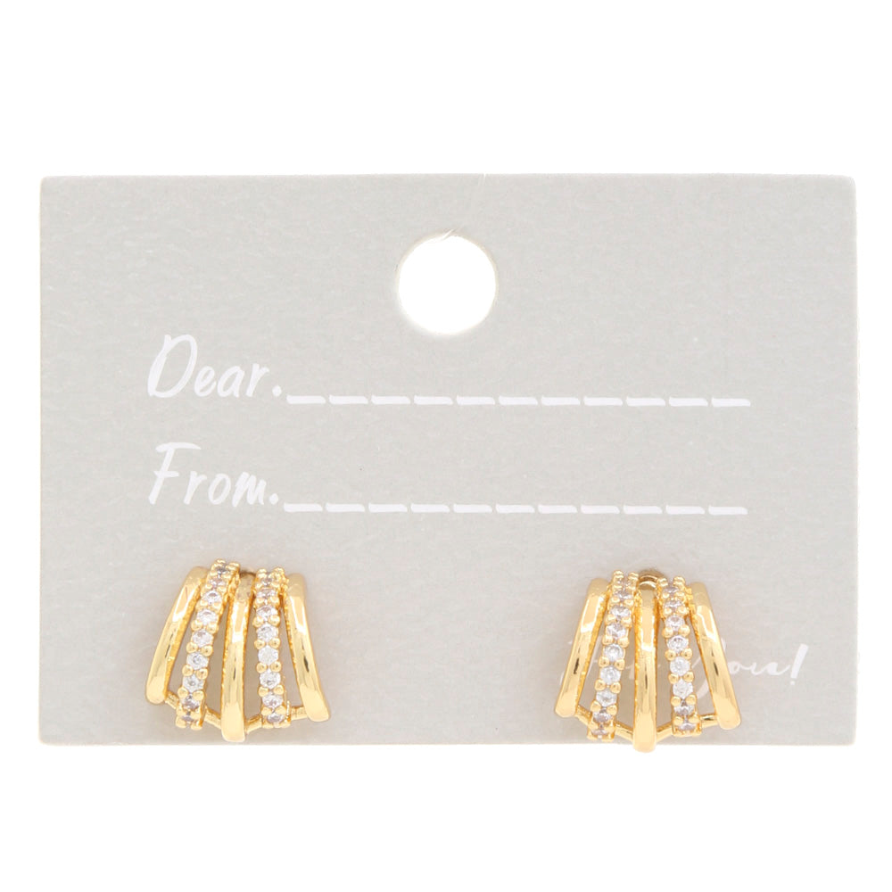Joia Multi Hoop Curve Metal Earring