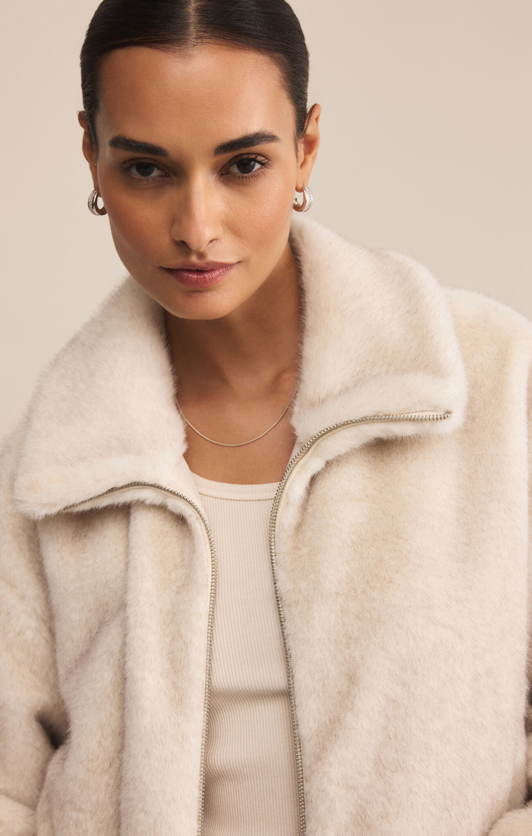 Z Supply Amethyst Faux Fur Jacket