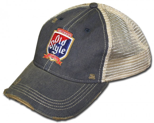 Retro Brand Heileman's Old Style Distressed Trucker Hat