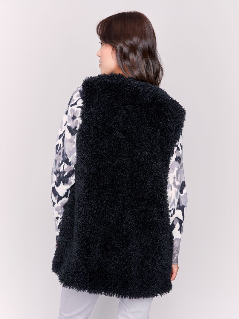 Charlie B Long Faux Fur Vest