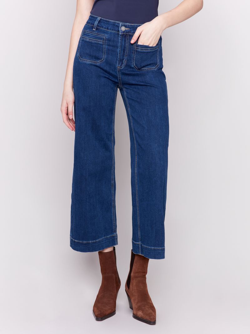 Charlie B Patch Pocket Flare Pants