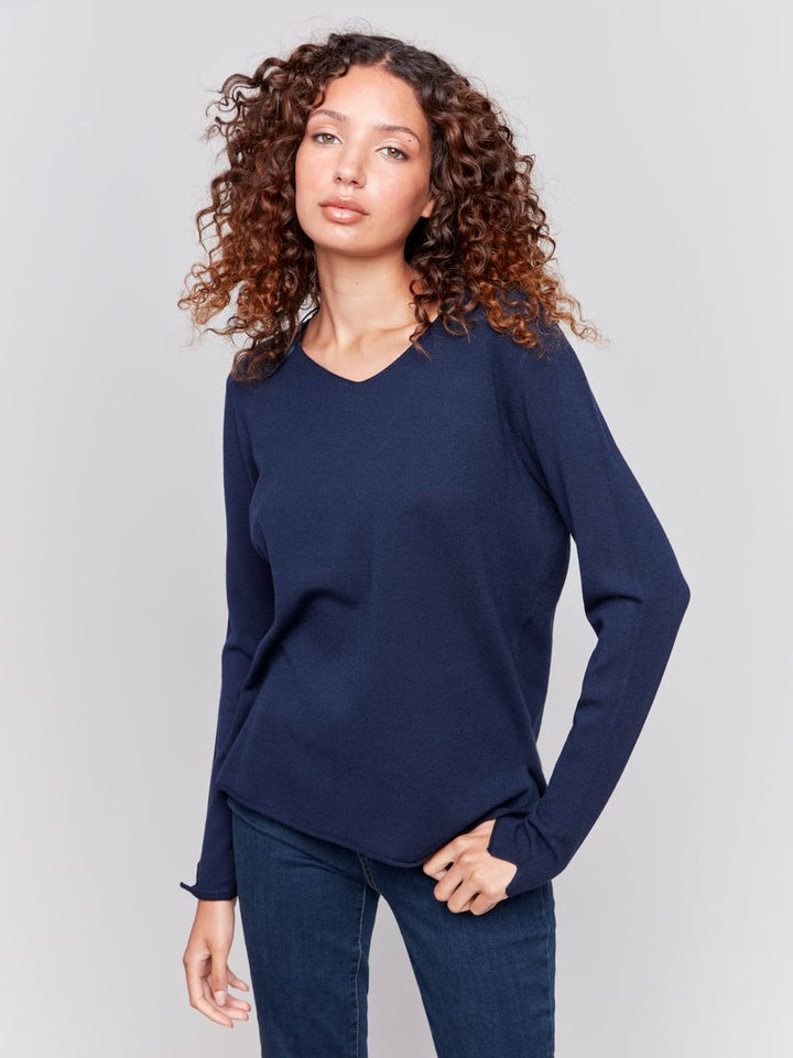 Charlie B Solid Basic Sweater