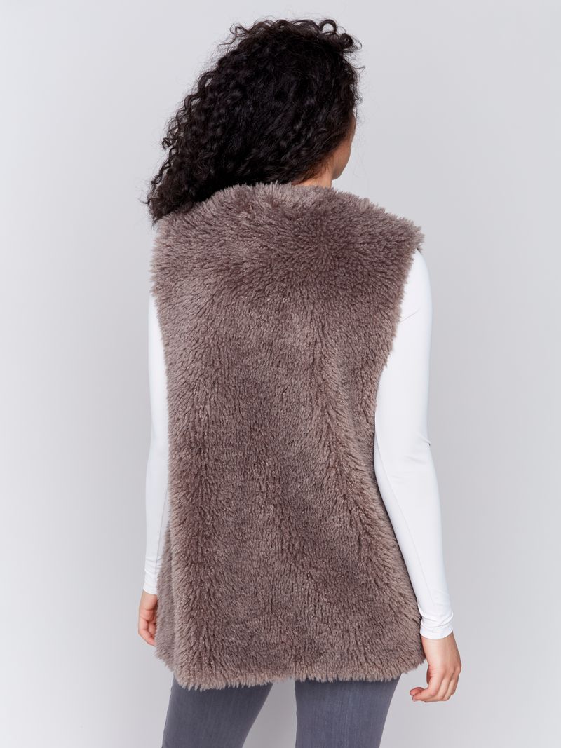 Charlie B Long Faux Fur Vest