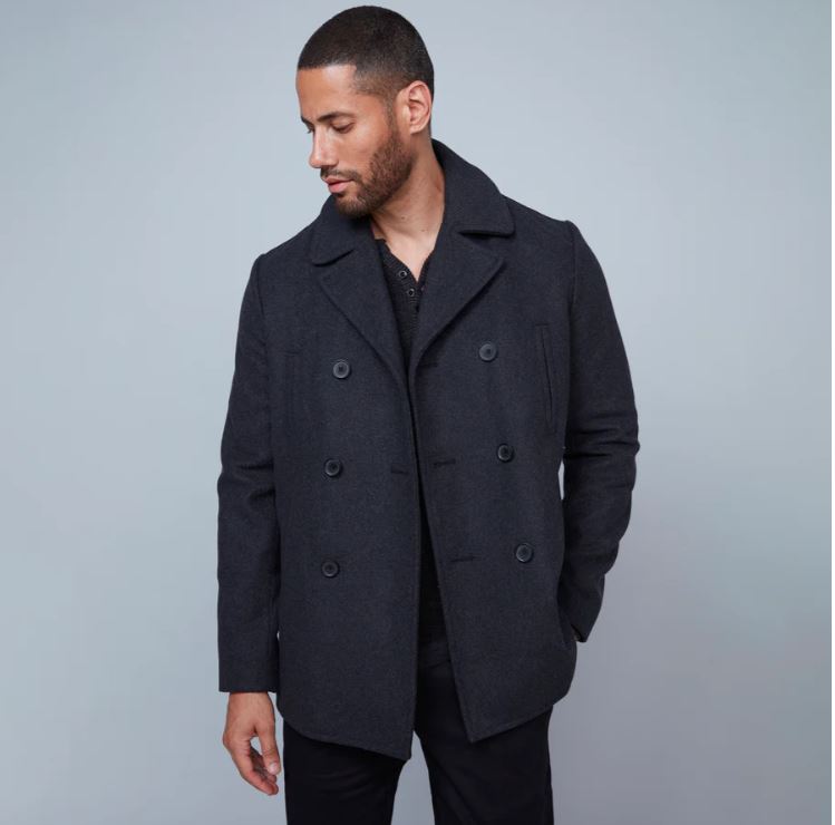 Hedge Short Double-Breasted Peacoat