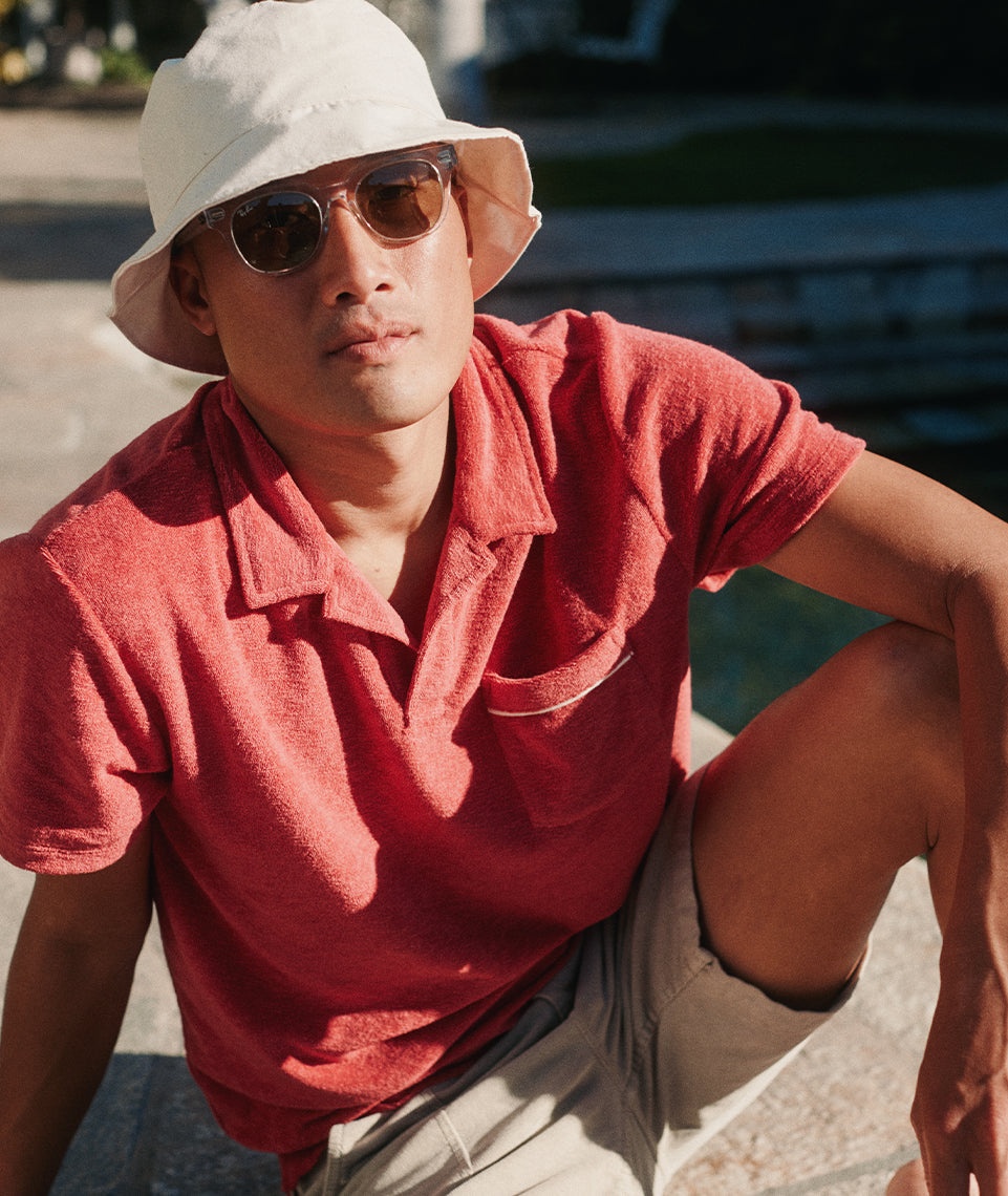 Marine Layer ML Terry Out Polo