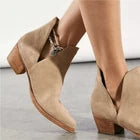 Bottines Free People Charm Double V - Daim Camel (1157) - 37,5