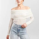 Free People Snowbunny Rib – Elfenbein – XS