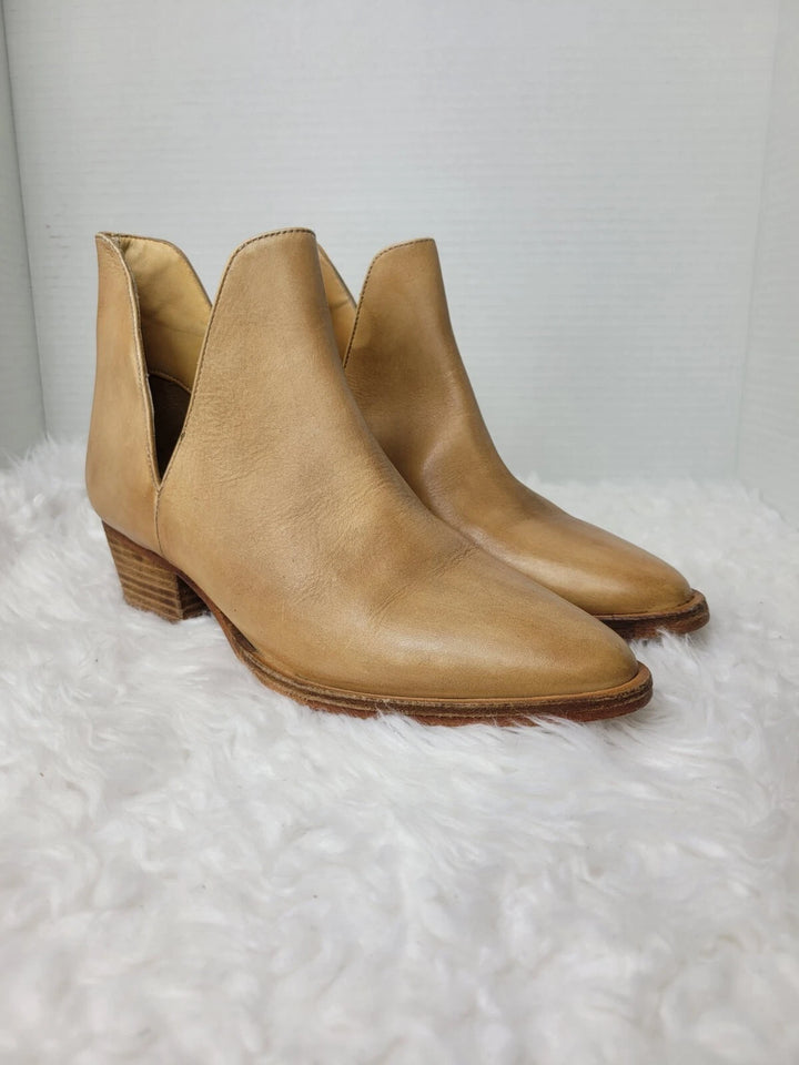 Bottines Free People Charm Double V - Daim Camel (1157) - 37,5