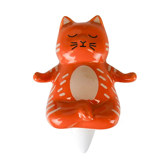 cat self watering planter Gift Republic Yoga Cat Self Watering Plant Dispenser