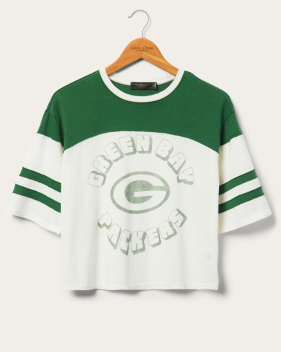 Junk Food Green Bay Packers Long Sleeve Tie Dye Crewneck Tee