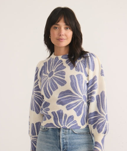 Marine Layer Printed Alma Puff Sleeve