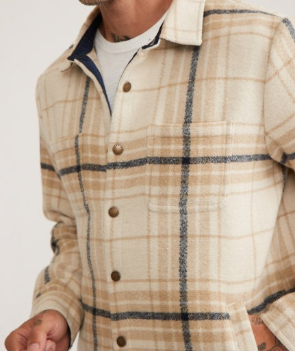 Marine Layer Plaid Snap Shacket