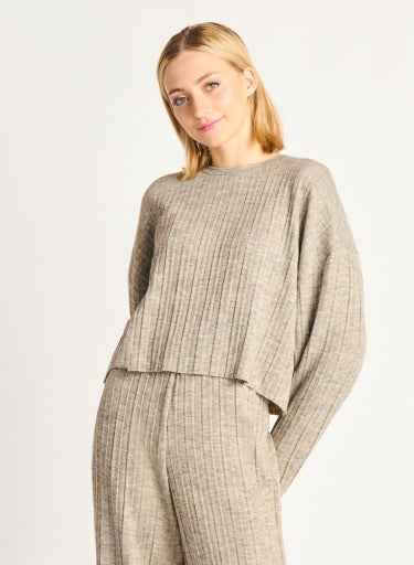 Dex Wide Ribbed Sweater Top