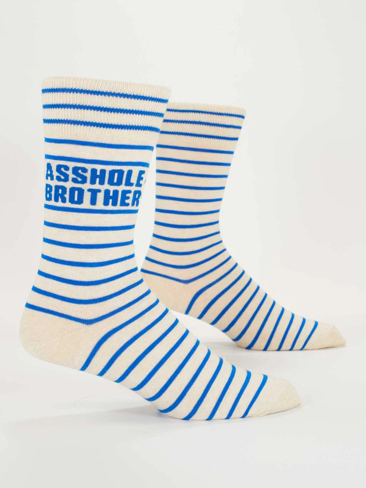 Blue Q Asshole Brother Crew Socks