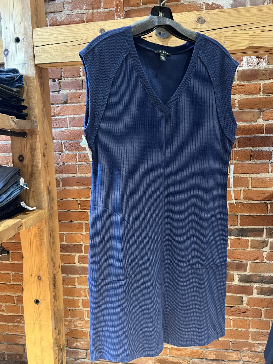 Tribal Short Sleeve V-Neck Dress