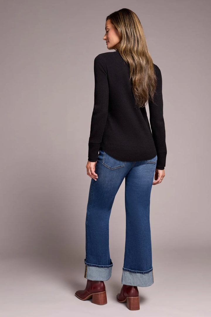 Tribal  Brushed Waffle Knit Long Sleeve Top