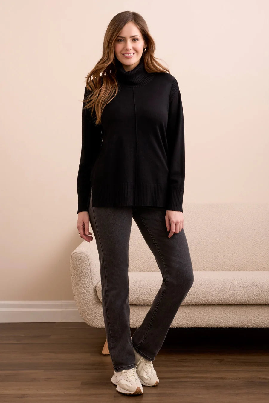 Tribal Long Sleeve Turtle Neck Sweater