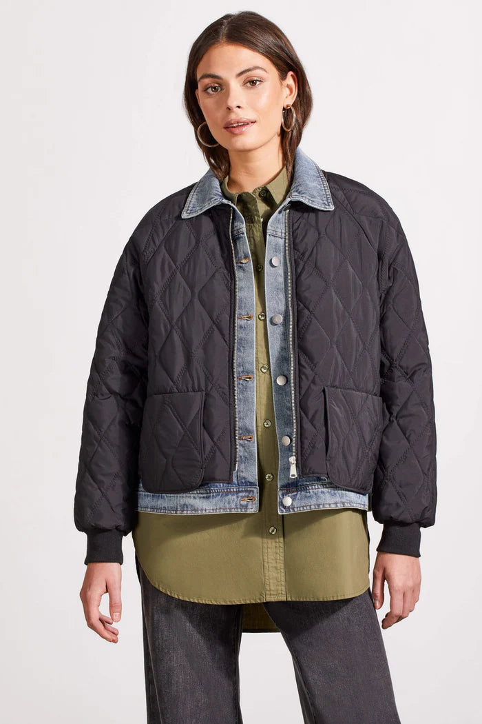 Tribal Fooler Quilted Bomber Jacket