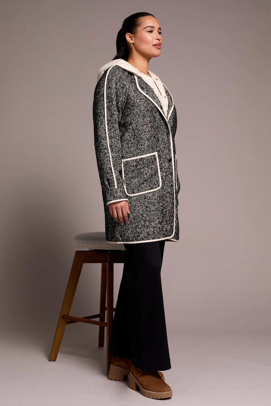 Tribal Long Sleeve Fooler Hood Coat