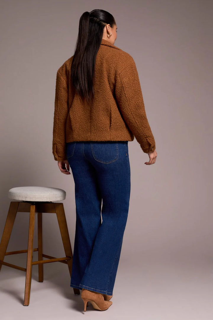 Tribal Button Front Boucle Jacket