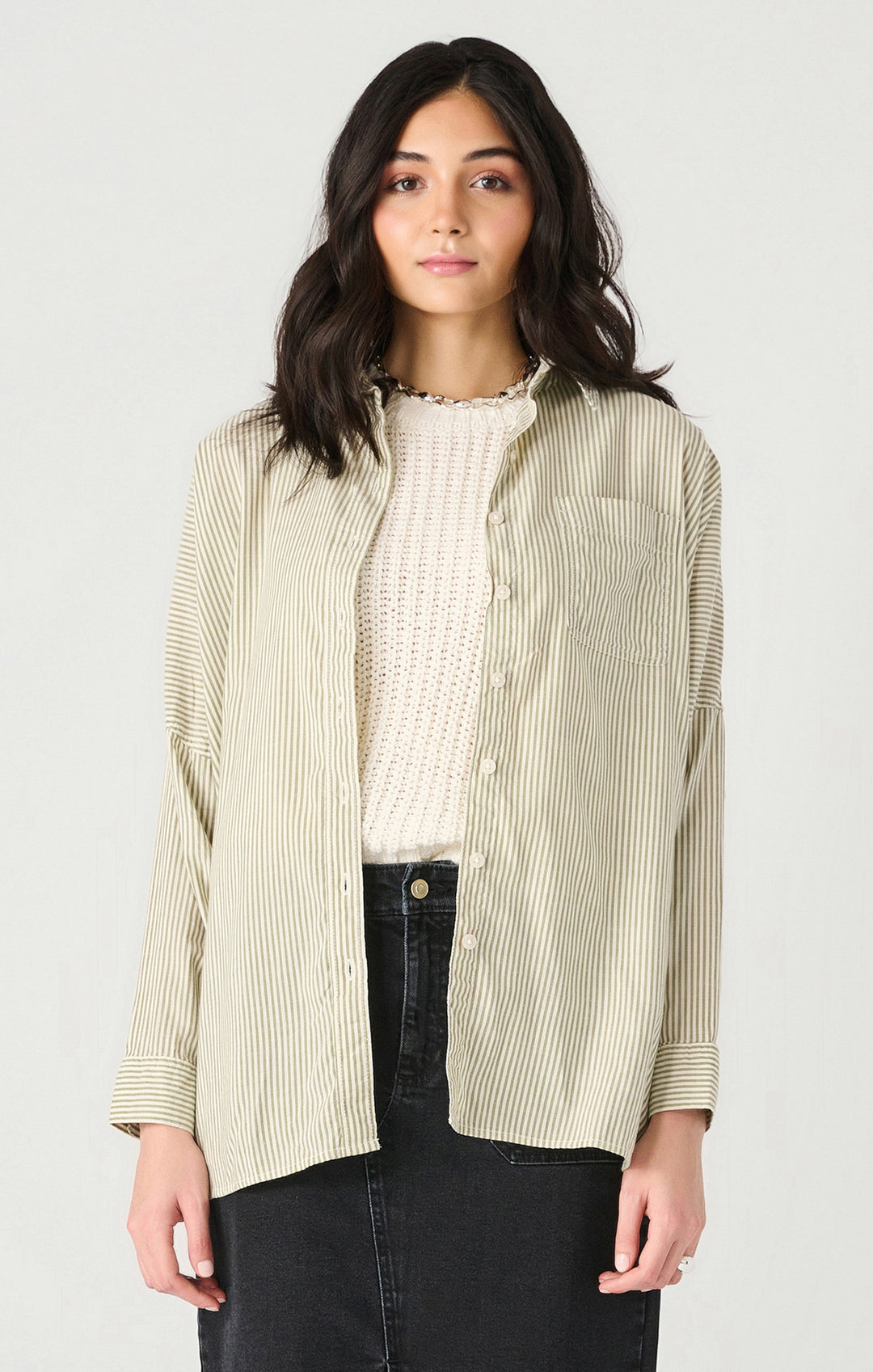 Dex LS Oversized Button Front Shirt