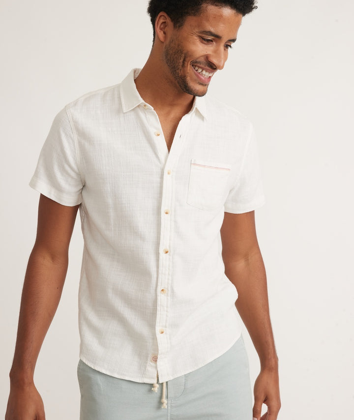 Marine Layer Short Sleeve Classic Stretch Selvage Shirt