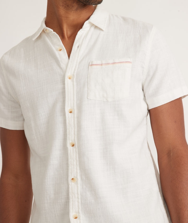 Marine Layer Short Sleeve Classic Stretch Selvage Shirt