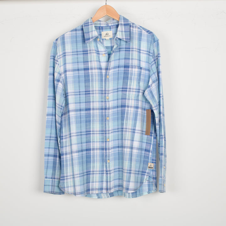 Surfside Brian Long Sleeve Washed Twill Plaid Shirt