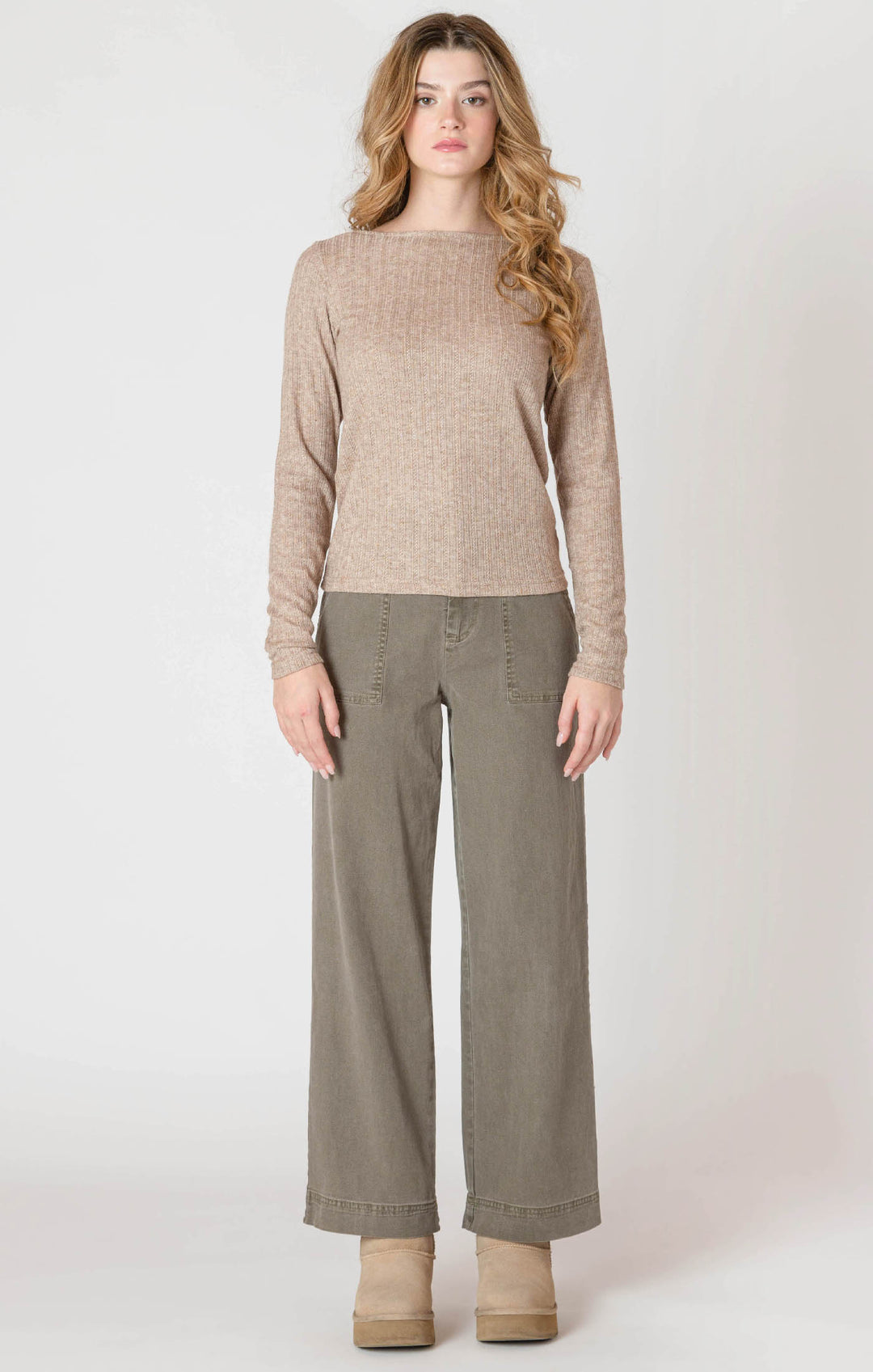 Room 34 Boatneck Textured Top