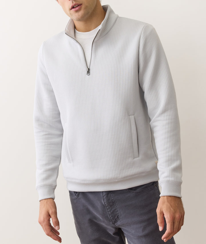 Marine Layer Corbet Quilted Quarter Zip Sweatshirt
