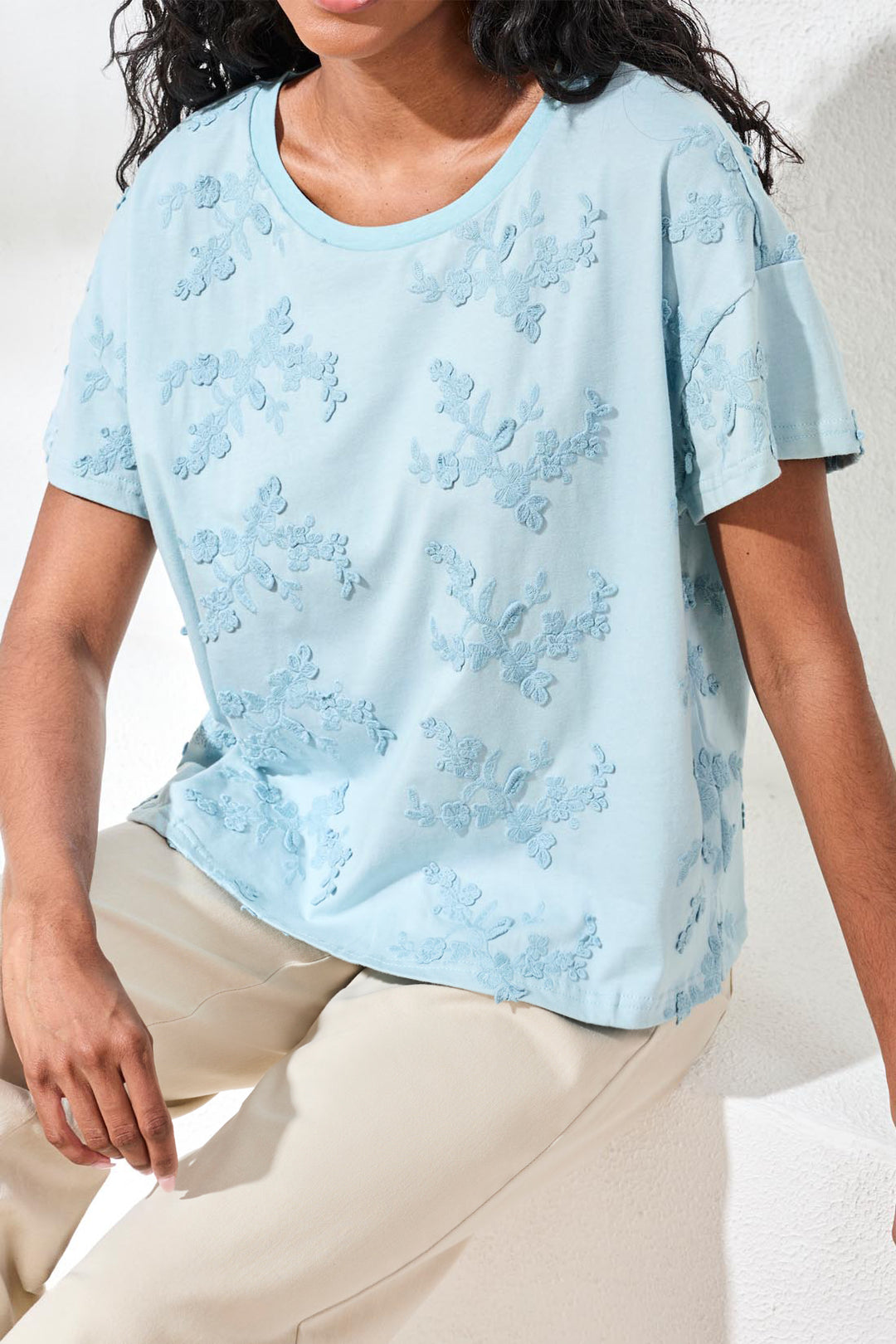 Tribal Floral Short Sleeve Crew Tee