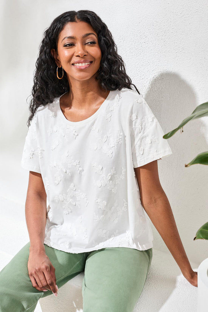 Tribal Floral Short Sleeve Crew Tee