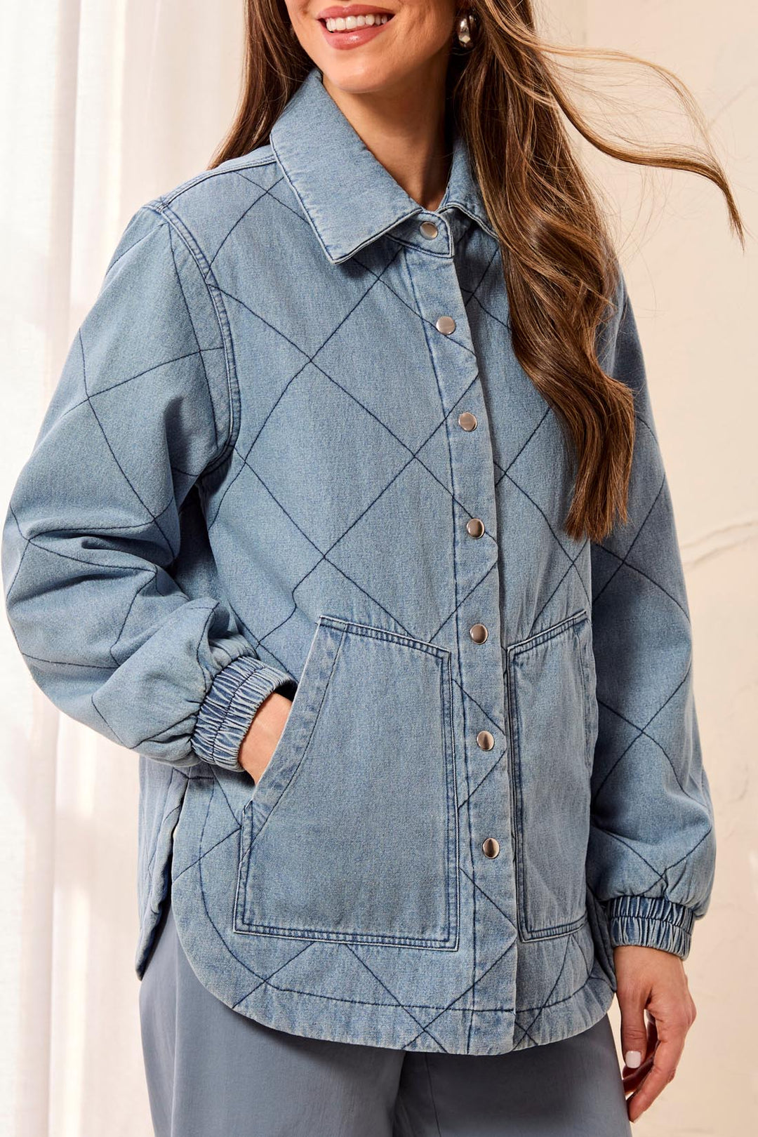 Tribal Denim Quilted Jacket