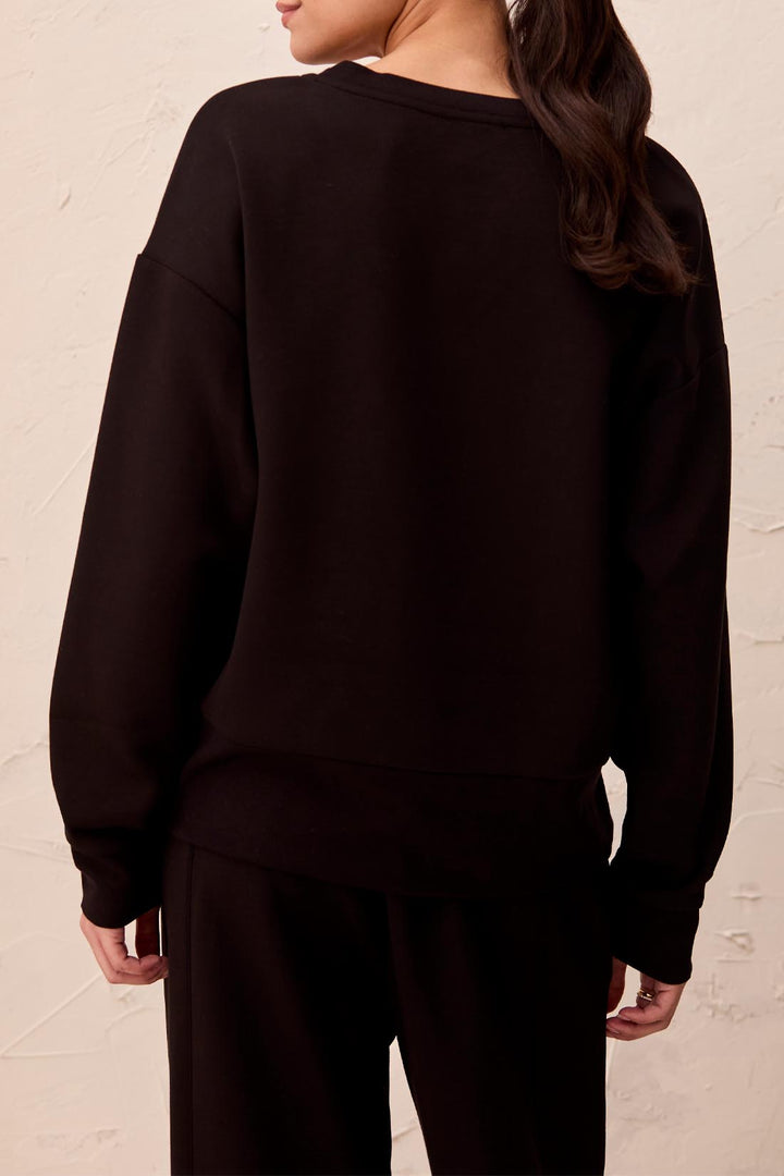 Tribal Long Sleeve V-Neck Knit Top