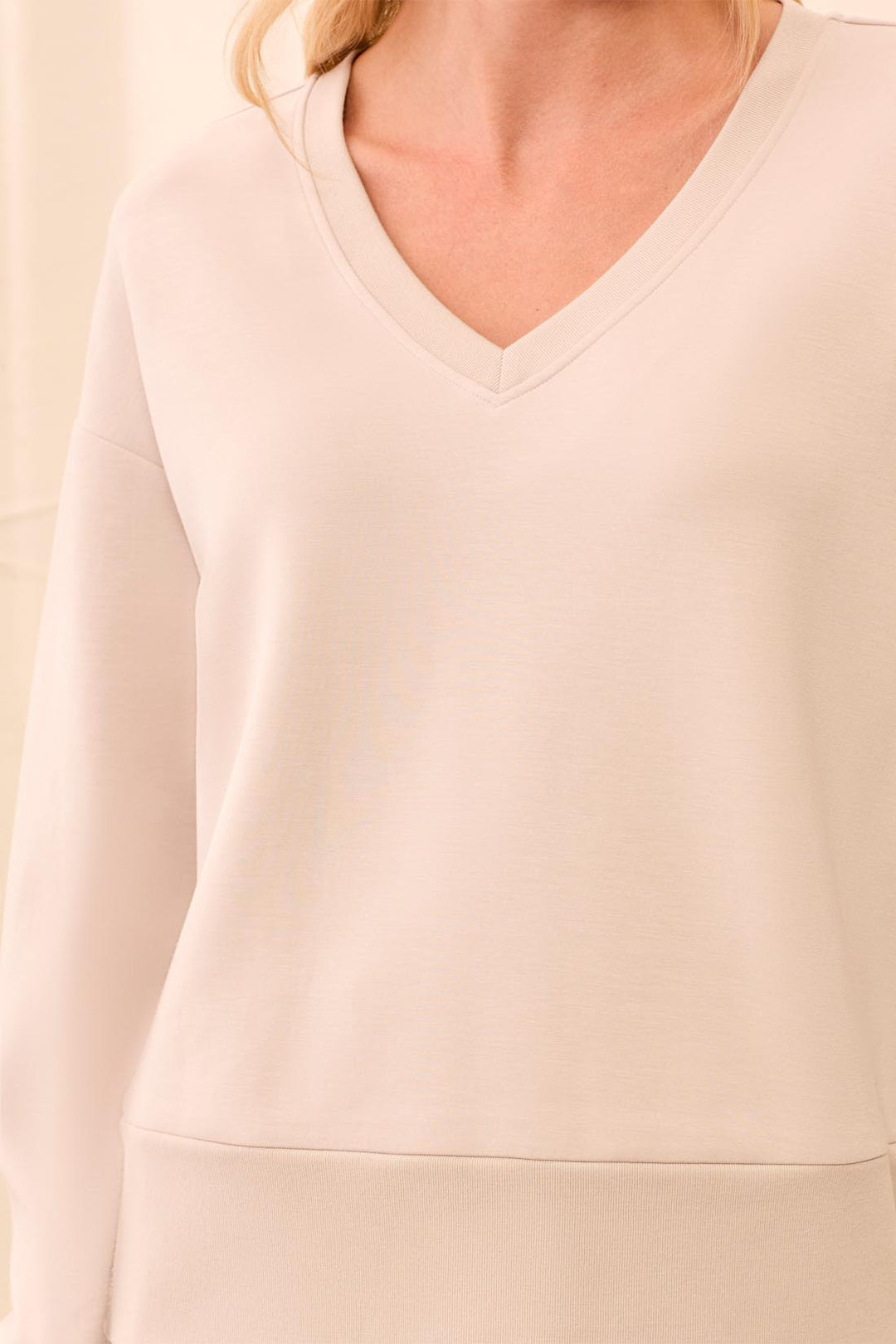 Tribal Long Sleeve V-Neck Knit Top