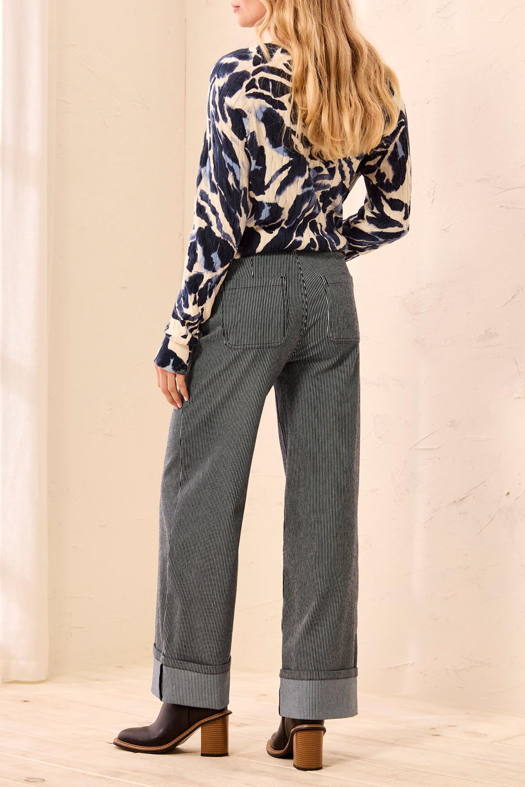 Tribal Fly Front Ankle Pant Jeans with Wide Cuff