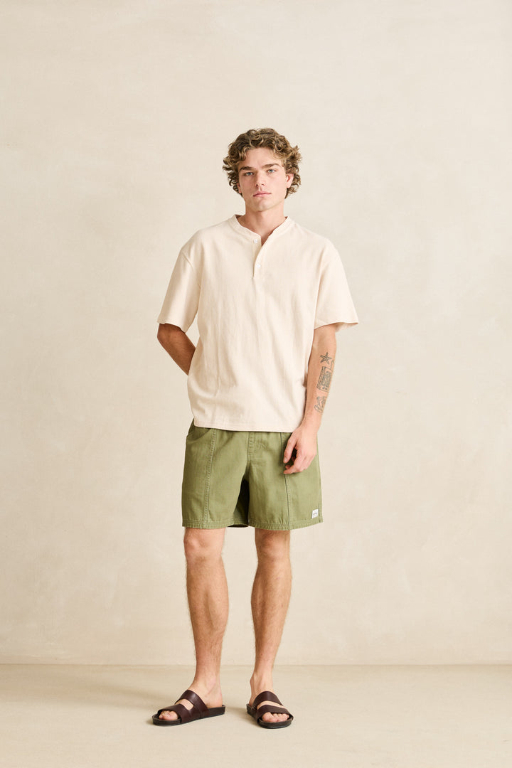 Rhythm Vintage Jersey Short Sleeve Henley
