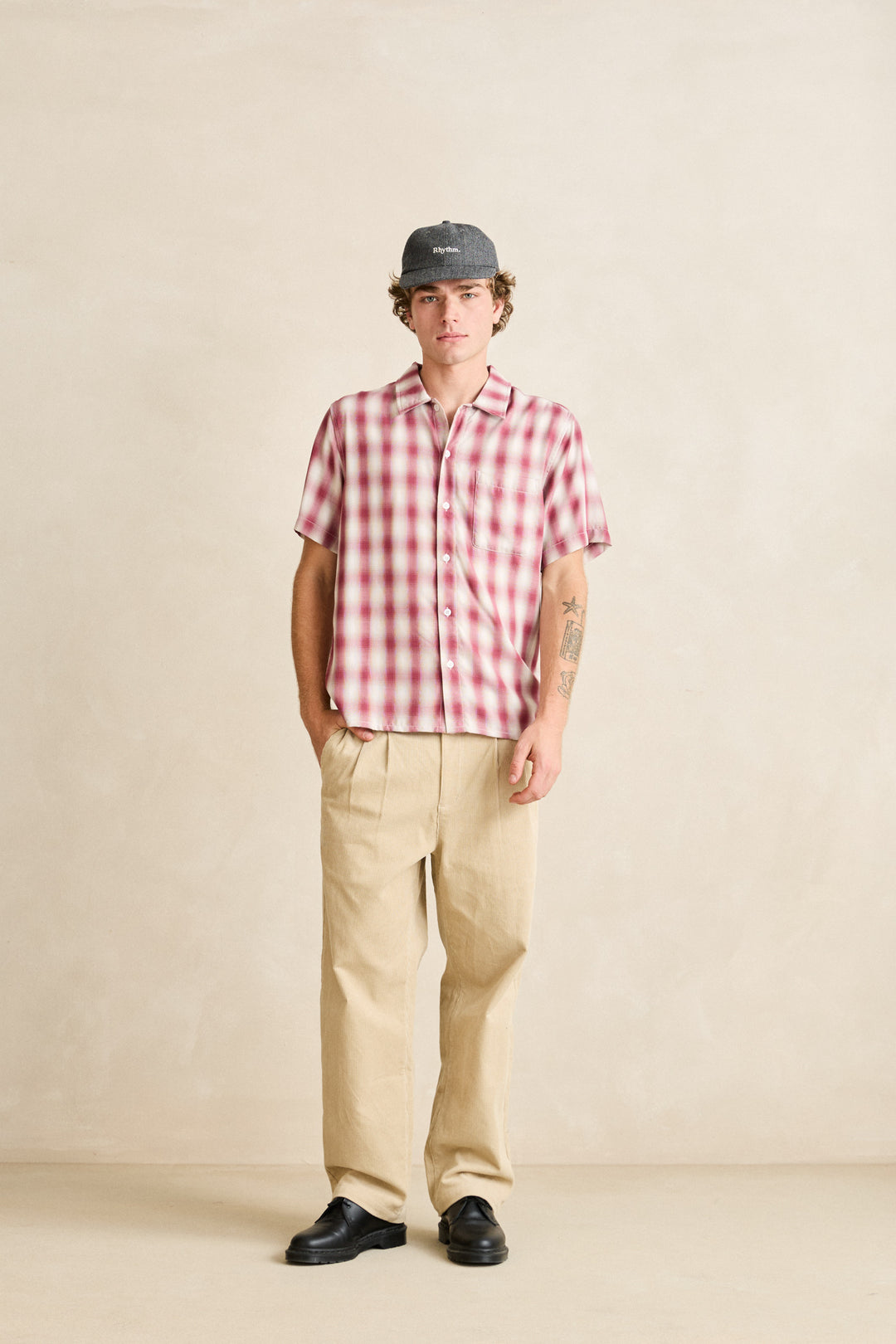 Rhythm Shadow Check Short Sleeve Shirt
