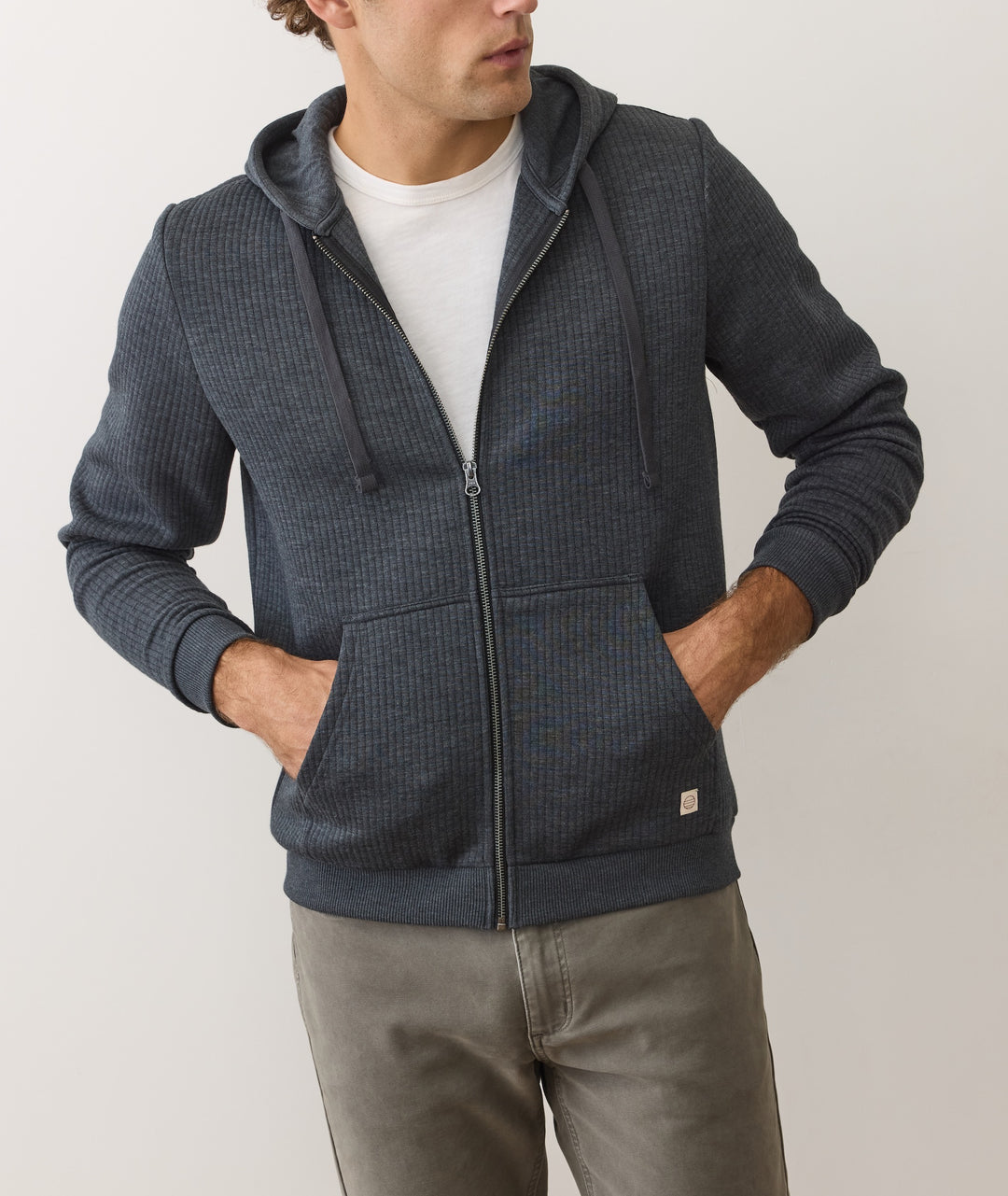 Marine Layer Corbet Quilted Full Zip Hoodie