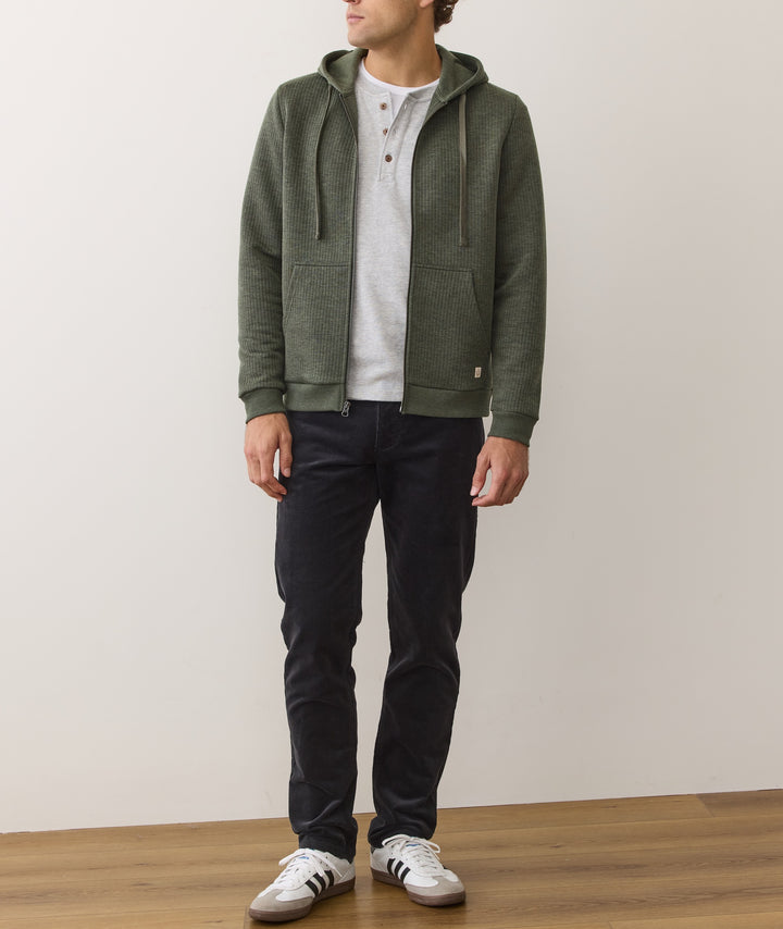 Marine Layer Corbet Quilted Full Zip Hoodie