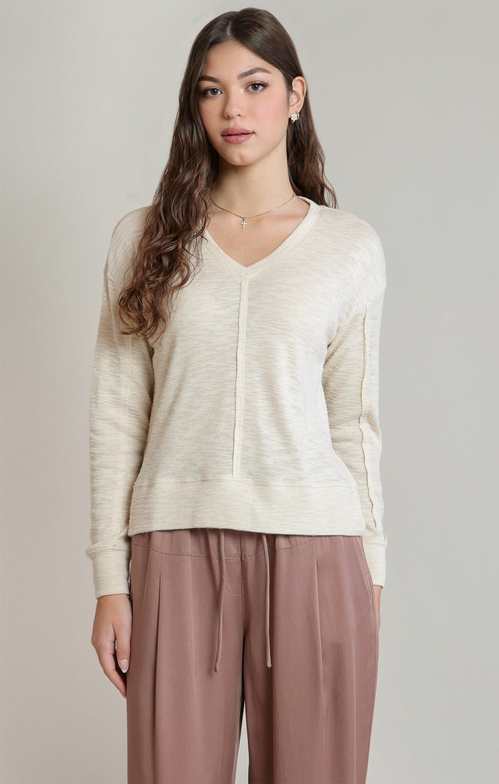 Dex V-Neck Knit Top