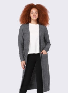 Room 34 - Cardigan long en tricot doux avec poche