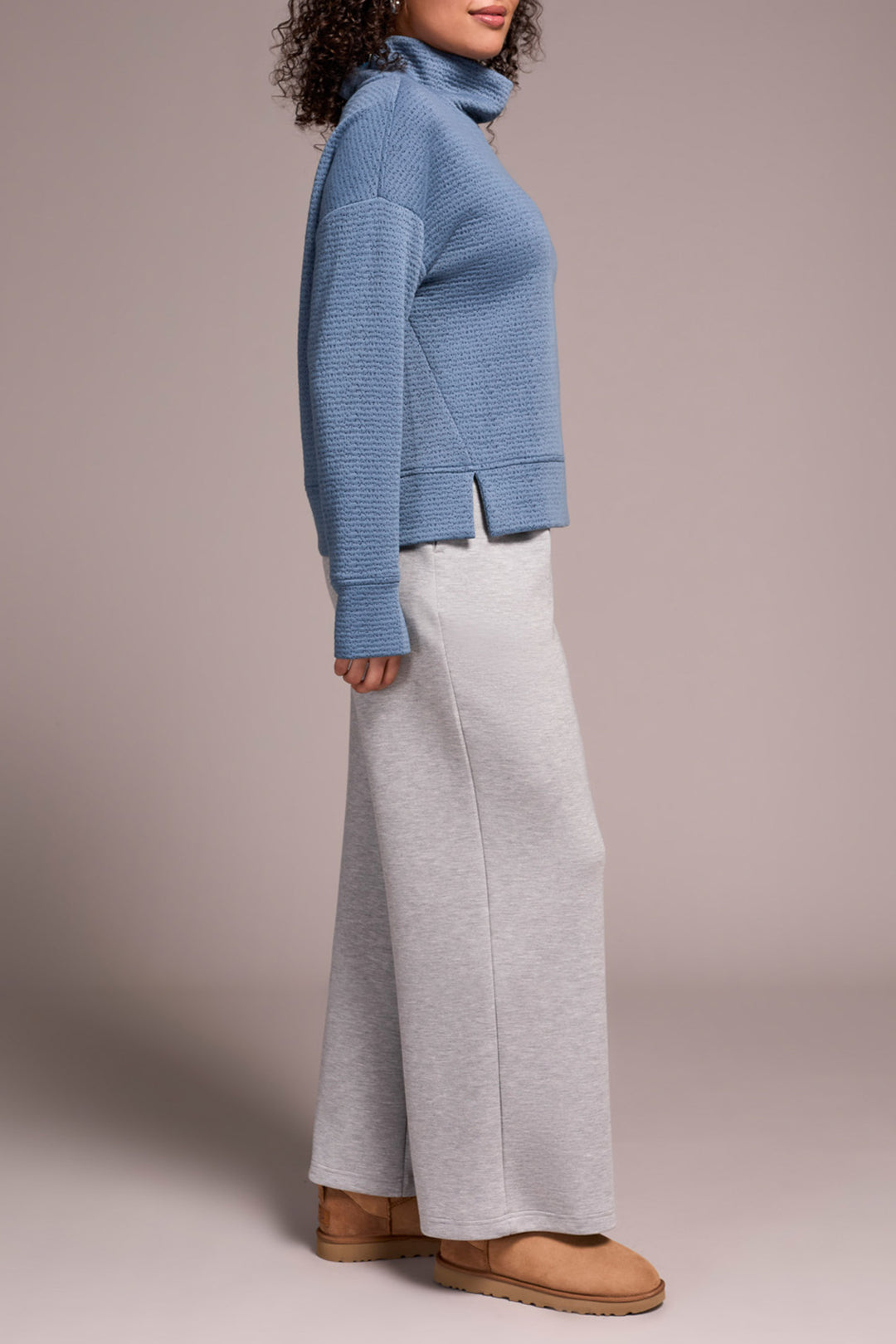 Tribal Long Sleeve Funnel Neck Top