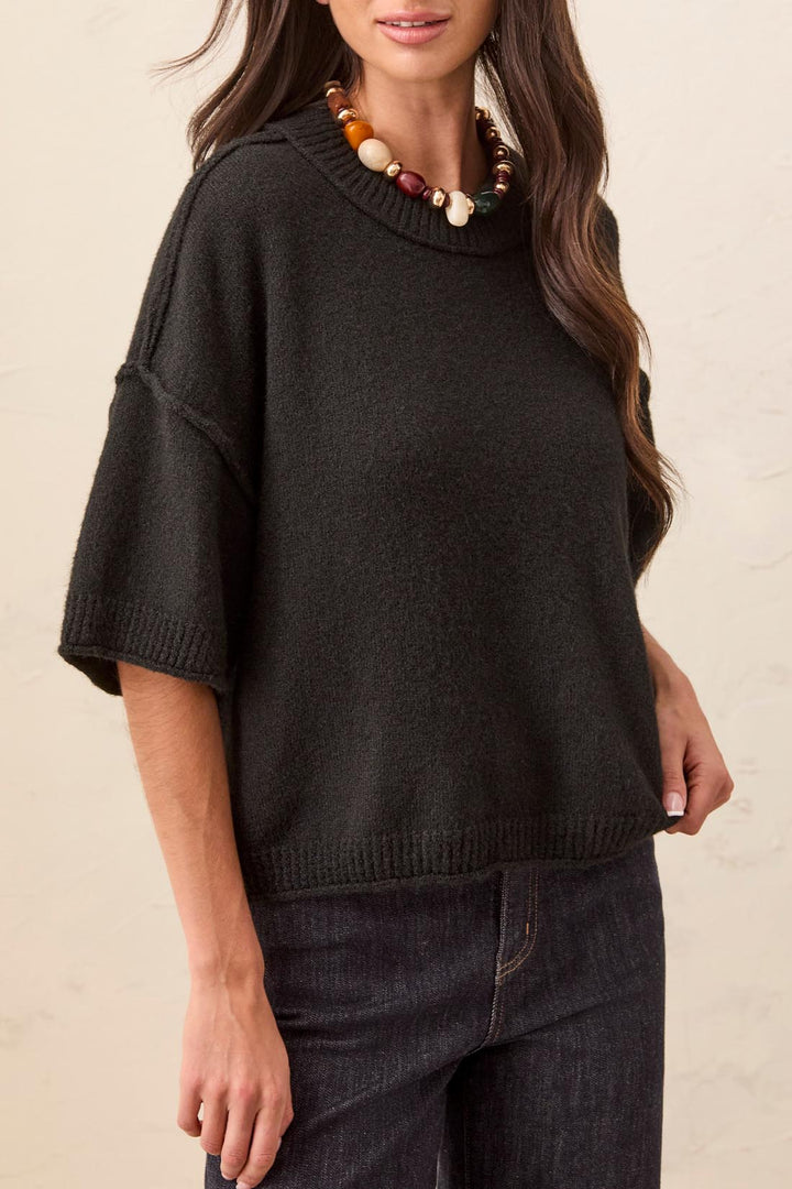 Tribal Lofty Elbow Sleeve Crewneck Sweater