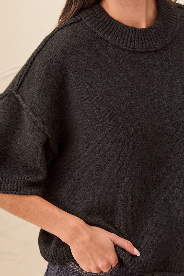 Tribal Lofty Elbow Sleeve Crewneck Sweater