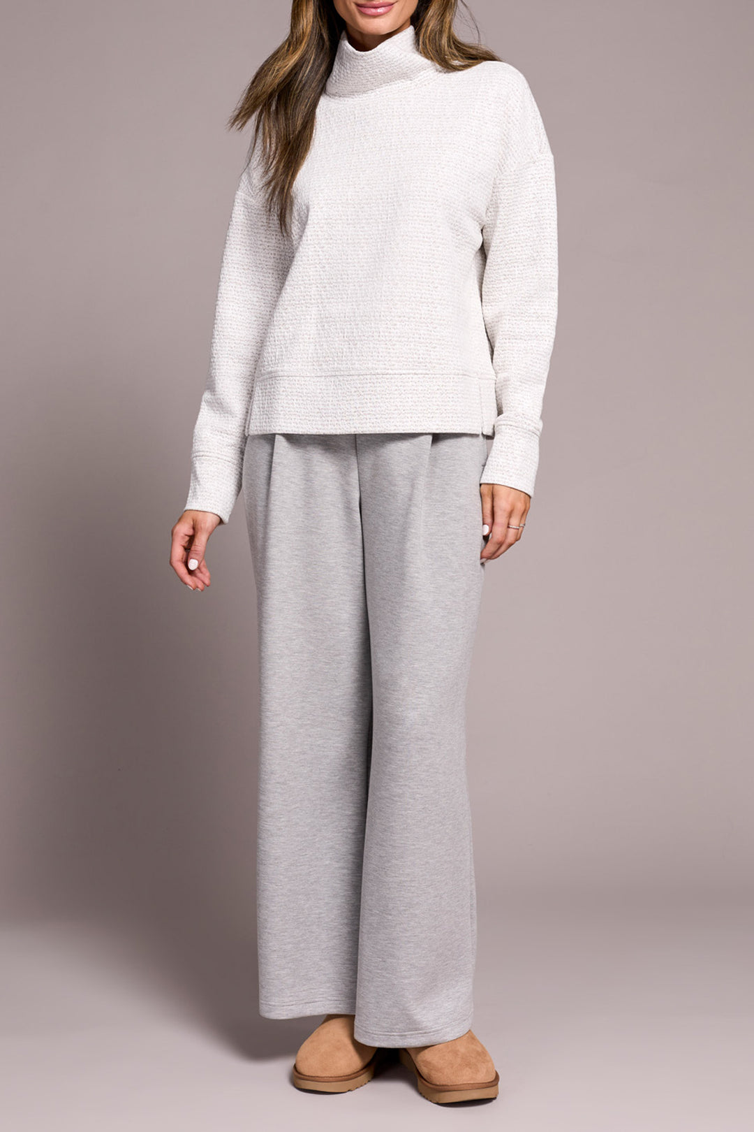 Tribal Long Sleeve Funnel Neck Top
