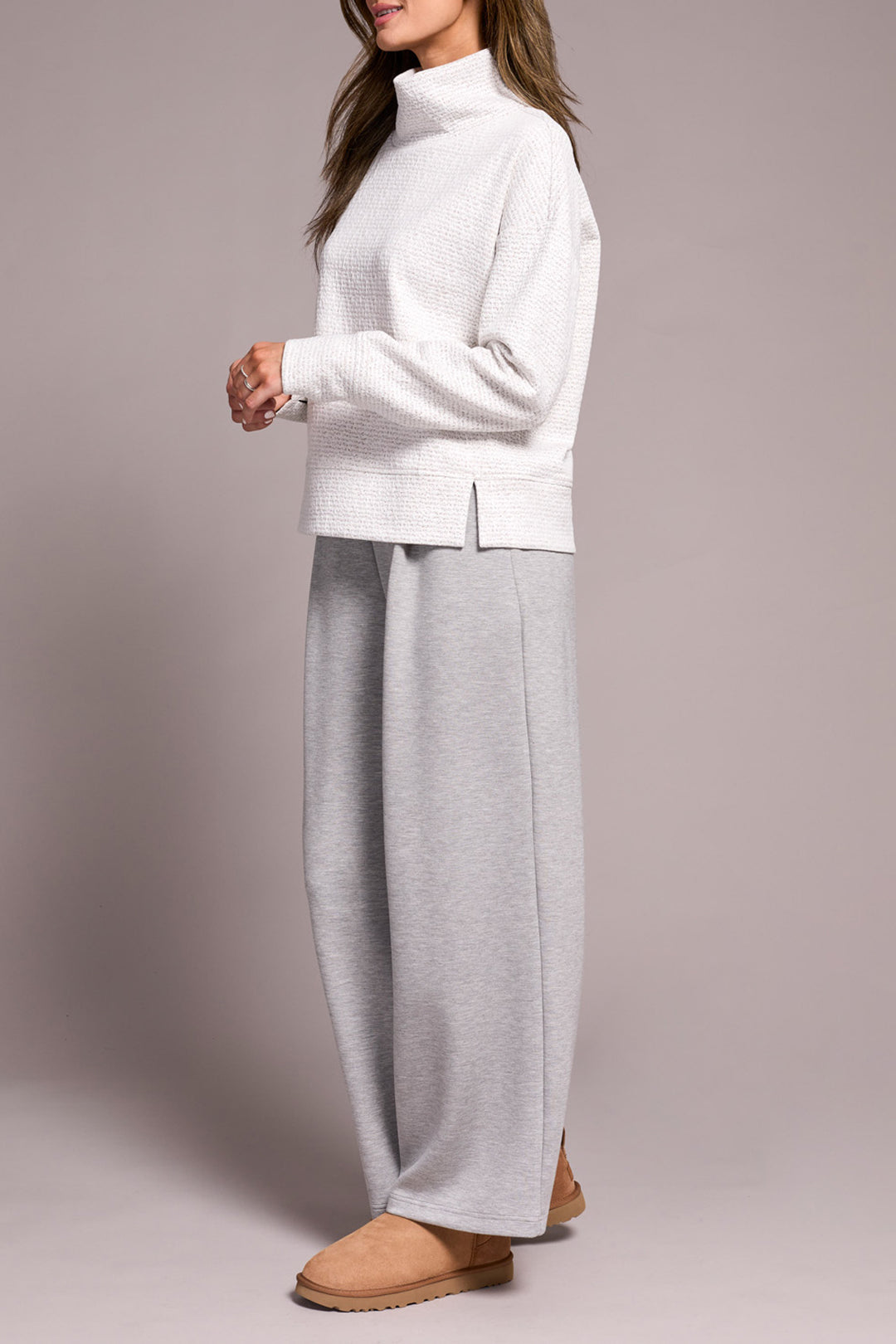 Tribal Long Sleeve Funnel Neck Top
