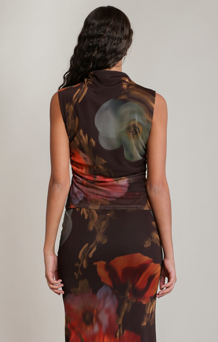 Dex Mesh Floral Top