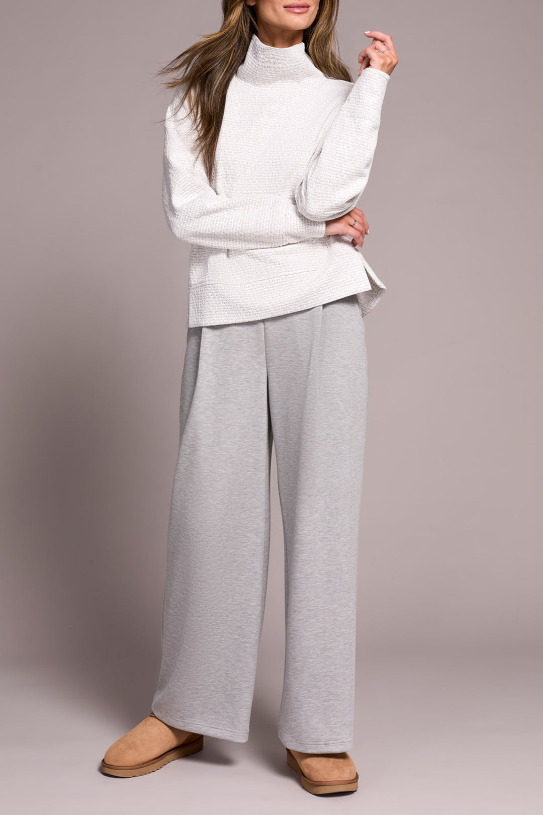Tribal Long Sleeve Funnel Neck Top
